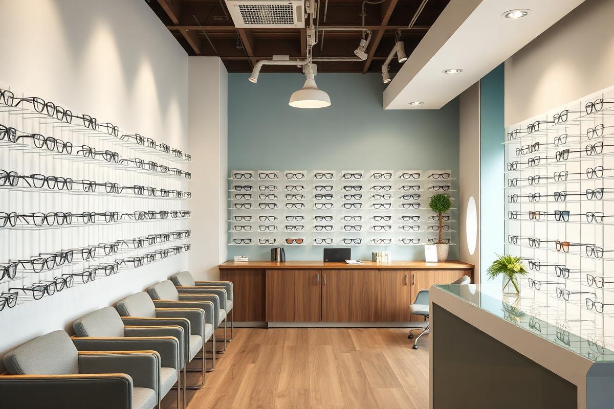 Optical dispensary where prescription eyewear is verified